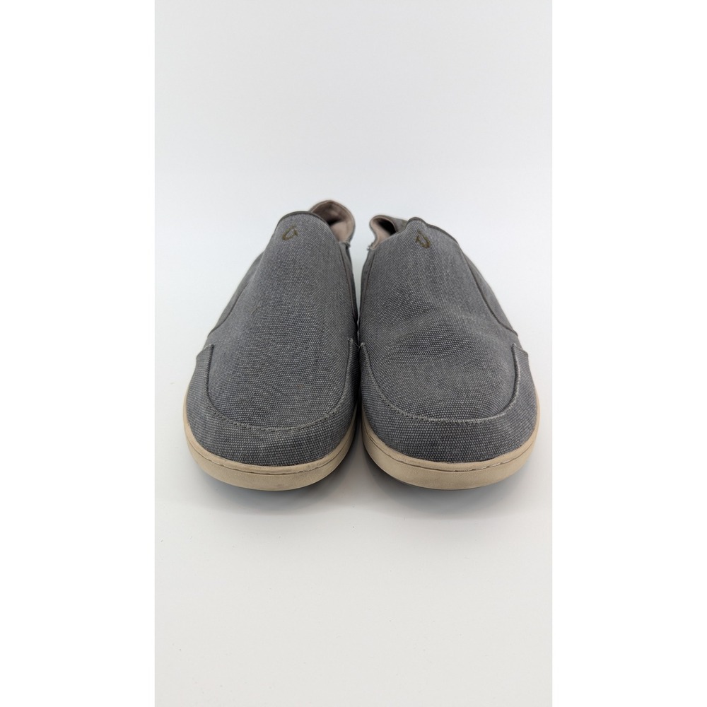 Olukai Nohea Lole Mens 14 Grey Textile Slip On Loafers 10346-261P